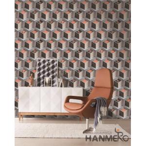 Fashion PVC 3D Home Wallpaper for Living Room Germetric Pattern Design