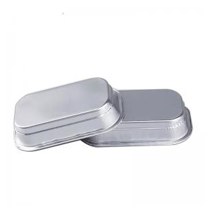 China 320ml Aluminum Foil Food Containers Airplane Airline Aluminum Casserole Pan With Lid supplier