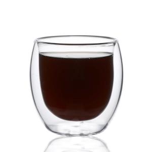 100% Handmade Heat Resistant Double Wall Glass Cup