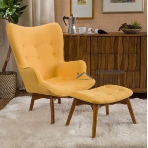Decorative Armchairs Leisure Lounge Bear Chair Leather Contour Chair and Ottoman
