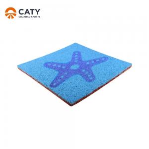 China Blue Safety Playground Rubber Tiles Sound Absorbing For Children supplier