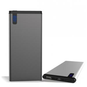 Super Slim 8000mAh  Polymer Lithium Battery  Allumium Alloy Mobile Power Bank with LED display