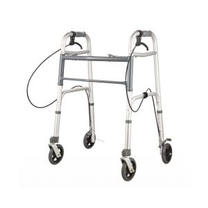 Aluminum Folding Adjustable Walking Frame With Wheels And Break