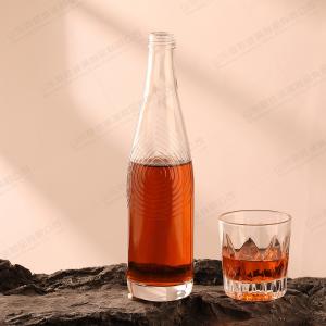 Produced Hot Stamping Glass Bottle With Cap for Vodka Liquor Gin Rum Tequila Brandy