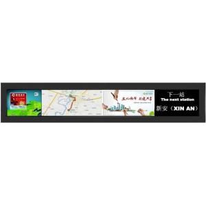 China 38.3 inch  stretched bar LCD monitor display Android optional for metro stops indication supplier