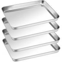 China Durable SS 201 Oven Baking Tray Baking Cookie Sheets Non Toxic on sale