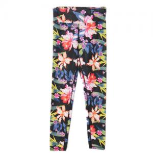 China Quick Dry Floral Yoga Pants , Run Sport Fitness Stretchy Yoga Pants supplier