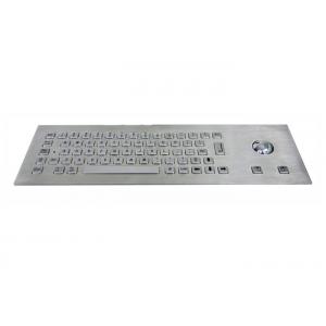 China Panel Mount Keyboard Vandal Proof Stainless Steel Kiosk With Optical Trackball supplier