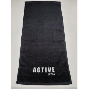 Custom High Quality Salon Gym Hair Turban Embroidery Jacquard LOGO private label black towels 100% cotton