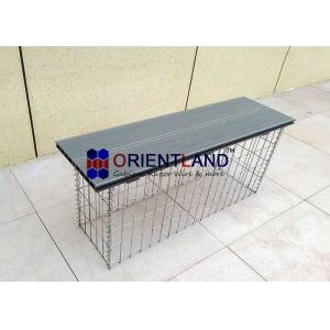 China Garden Wire Box Stone Box Teak WPC 3.5mm Gabion Bench Seat supplier
