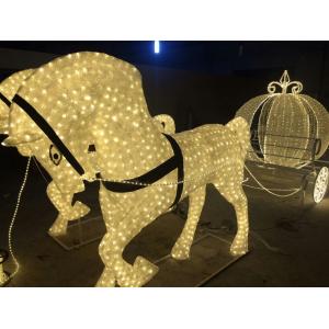 outdoor christmas decoration led horse carriage