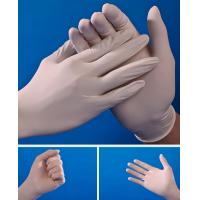 China Natural Rubber Latex Disposable Exam Gloves Non Sterile Powdered on sale