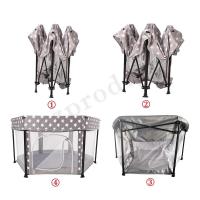 China Multifunctional Portable Metal Fabric Baby Playard Folding Travel Playpen Indoor and Outdoor Use on sale