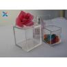 Cube Acrylic Packaging Box Color Customized For Candy / Flower Storage