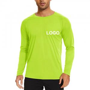 China Custom Round Neck Men T-Shirts 100% Cotton Long Sleeve T-Shirt Sublimation Blanks supplier