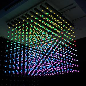 3m reel 24V ucs1903 addressable rgb 3d curtain pixel light 50mm Led Ball dmx globe bulbs strings