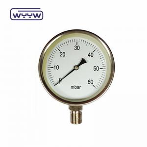 black steel lpg low capsule pressure gauge Custom Specifications 2.5" 63mm 0-5psi