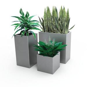 China Custom Design Wearproof SS304 Large Decorative Plant Pots supplier