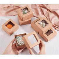 China Eco Friendly Recycled Kraft Paper Sugar Chocolate Gift Packaging Boxes With Window Custom Cutout on sale