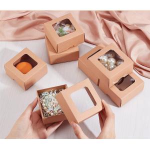 Eco Friendly Recycled Kraft Paper Sugar Chocolate Gift Packaging Boxes With Window Custom Cutout