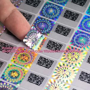 China Security Labels QR Code Anti Counterfeiting Sticker 3D Self-Adhesive VOID Holographic Label supplier