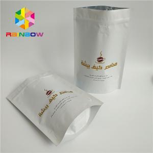 China Good Grade Custom Printed Stand Up Pouches Valve Hot Stamping Printing Skill SGS Approval on sale 