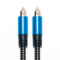 China Toslink Audio Cable Blue Digital Optical Fiber Cable Toslink Cable Aluminum Alloy Metal Shell Nylon Braid on sale