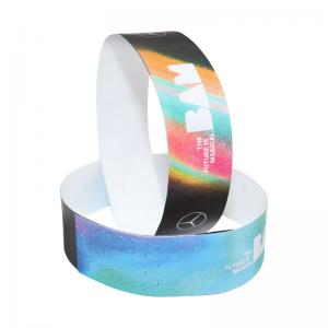 Tyvek Paper Event Wristbands White Red Blue Personalized Lightweight