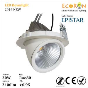 best high quality 3000lm gimbal downlight ra 80 26w 30w cob led downlight dimmable