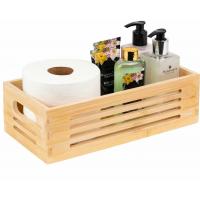 China 12x6x4 Inch Natural Bamboo Wood Storage Box Wood Crate For Storage Decorative on sale