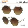 China Fashion hollow out metal sunglasses with 100% UV protection lens, suitable for men and women wholesale