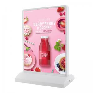 China Rechargeable A4 Acrylic Flashing Led Table Menu Stand for Restaurant Card Display Holder supplier