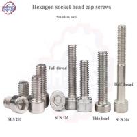 China DIN912 A2 SS304 SS316 Hexagon Socket Head Cap Screws M6 M8 M10 M12 Passivated Finish on sale