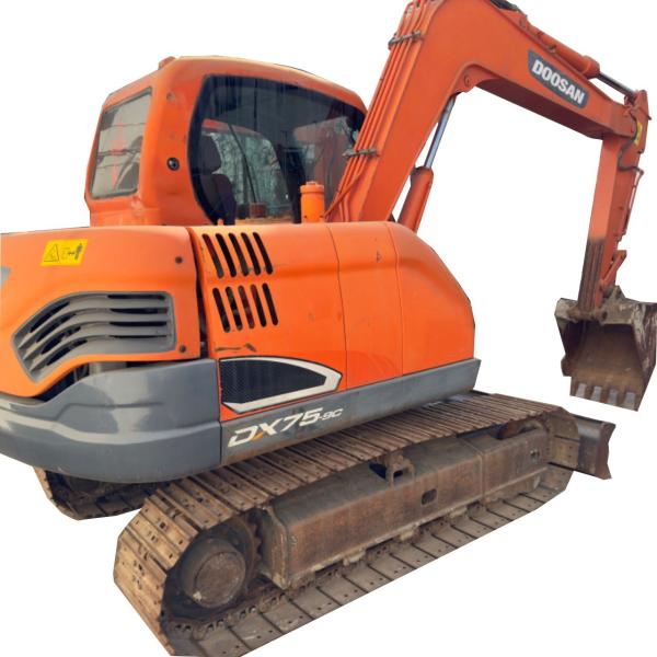 Doosan DX75-9C Used Mini Excavator Excellent Condition Original Color 0-2000 Working Hours