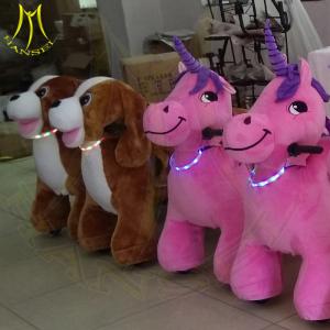 China Hansel children electric stuffed walking kiddie ride on animals for sale supplier