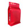 China Factory Price Glossy Aluminum Foil Pouch With Window Ziplock Flat Bottom Pouch For Coffee Tea Plastic Bag wholesale