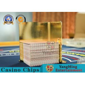 Thick Stainless Steel Gold - Plated Playing Cards Waste Card Racks , Placing Cards