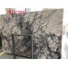 China Disorderly Lines Hoar Stone Slab Tiles Wall Floor White Marble With Gray Vein wholesale