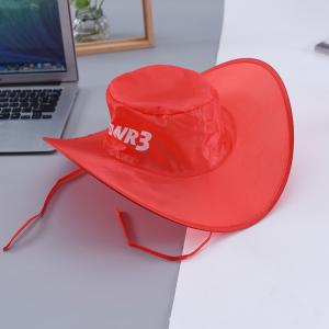 China Collapsible Cowboy Hat Foldable Nylon Bucket Hats Summer Promotional Item supplier