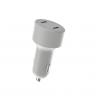 China White TYPE C 2 36W PD3.0 9V2A Dual Port Car Charger wholesale