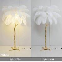 China Living Room Novelty Resin Stand 80w Ostrich Feather Lamp on sale