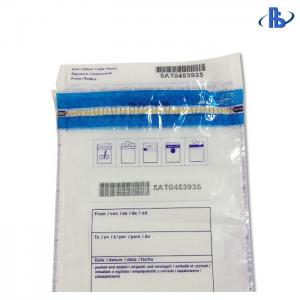China High Security Tamper Evident Bag , Tear Proof PE Bank Coin Bags supplier
