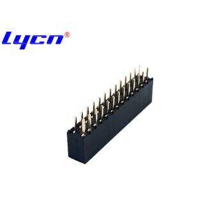China fêmea de 2,00 milímetros através do material de Pin Header Connector Dual Row LCP do furo supplier