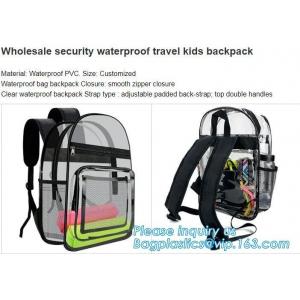High School Pvc Backpack Bag In Bag In America With Cosmetic Bag, Clear pvc backpack, clear plastic bags, clear backpack