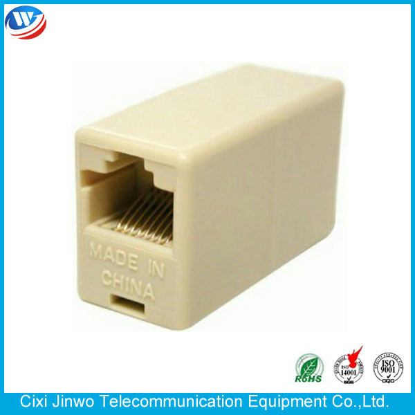 China Acoplador de marfil del acoplador RJ11 RJ12 RJ45 del cable de Ethernet 6P6C on sale