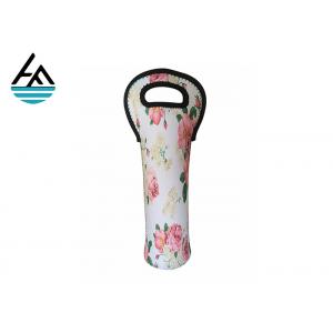 Windproof Pink Bottle Cooler Bag Durable Neoprene Water Bottle Carrier
