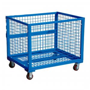Heavy Duty Warehouse Portable Galvanized Folding Wire Mesh Storage Cage Stackable Pallet Cage