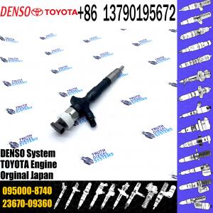 DENSO Diesel Common Rail Fuel Injector nozzle 23670-09360 23670-09061 2367009060 095000-8740 for Toyota HIACE Hilux 2KD-