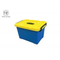 Rectangular Nesting Virgin PP Plastic Storage Box 50L With Locaked Lid 40*29*24 Cm