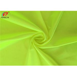 China Yellow Shiny Dazzle 100% Polyester Tricot Knit Fabric For Basketball Uniform supplier
